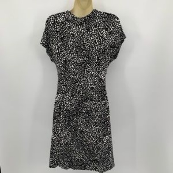 DVF Diane von Furstenberg Natalie Tiny marks Black white dot dress shift new 6 - Picture 3 of 5